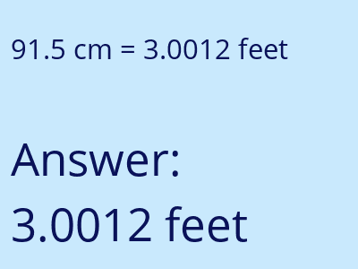 91.5 cm in feet image