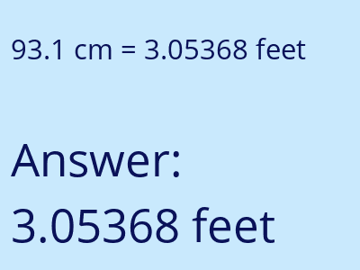 93.1 cm in feet image