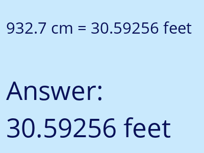 932.7 cm in feet image