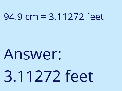 94.9 cm in feet image