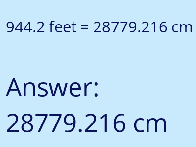 944.2 feet in cm image