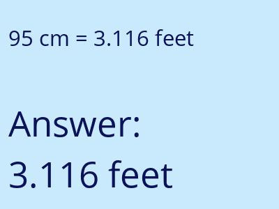 95 cm in feet image