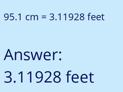 95.1 cm in feet image