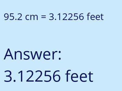 95.2 cm in feet image