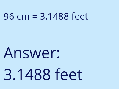 96 cm in feet image
