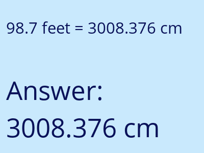 98.7 feet in cm image